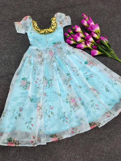NEW LAUNCING KIDS GOWN organza Kids clothing wholesale market in Mumbai